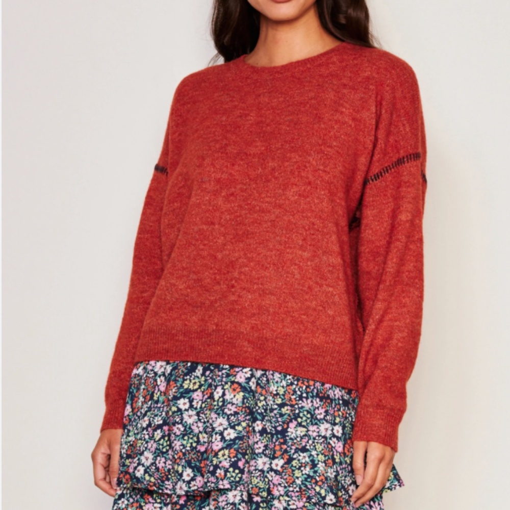 Sundry - Baseball Stitch Crewneck Sweater